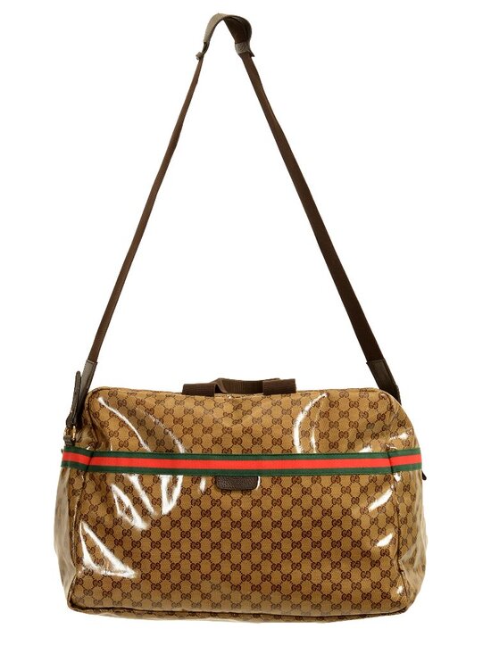 Gucci Other - Gucci Men's GG Crystal Web Duffle Gym Weekender Travel Extra Large Bag